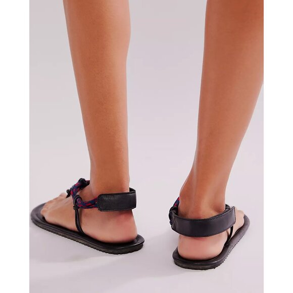 FREE PEOPLE Island Hopping Wrap Sandal / Black - Picture 3 of 11